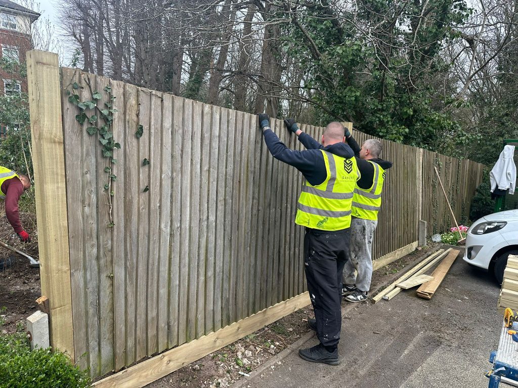 external construction works on residential block