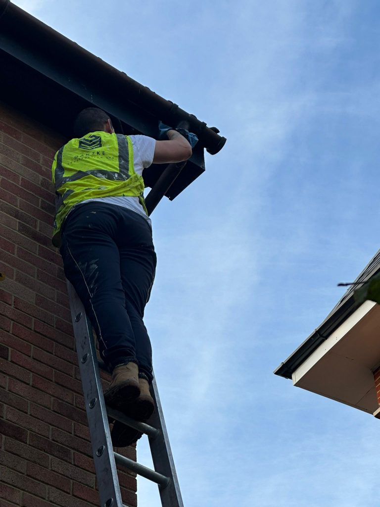 external construction works on residential block